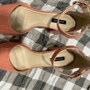 Alex Marie Peach Patent Leather Heels